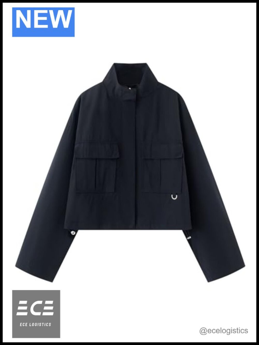 Women's Lightweight Stand Collar Zip Up Bomber Jacket Casual Crop Coat